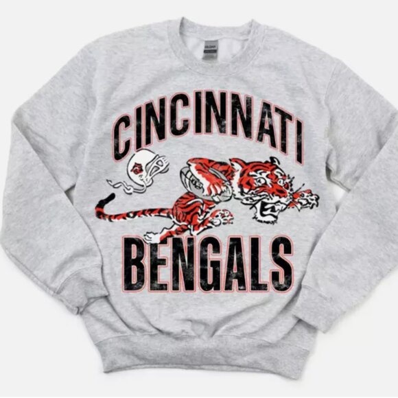 Cincinnati Bengals Football Sweatshirt Sweater Cincinnati Bengals Retro Unisex - Picture 2 of 3
